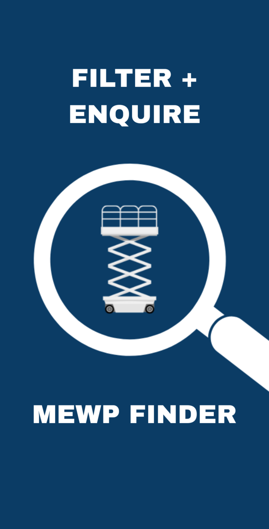 Filter + Enquire - MEWP Finder App